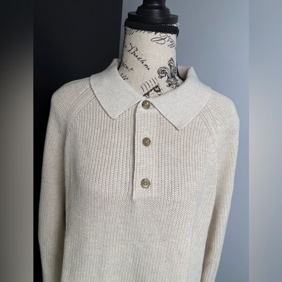 J.Crew Ribbed heritage cotton sweater-polo NWT Size XL - Picture 5 of 8
